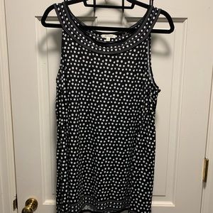 Black and white polka dot top